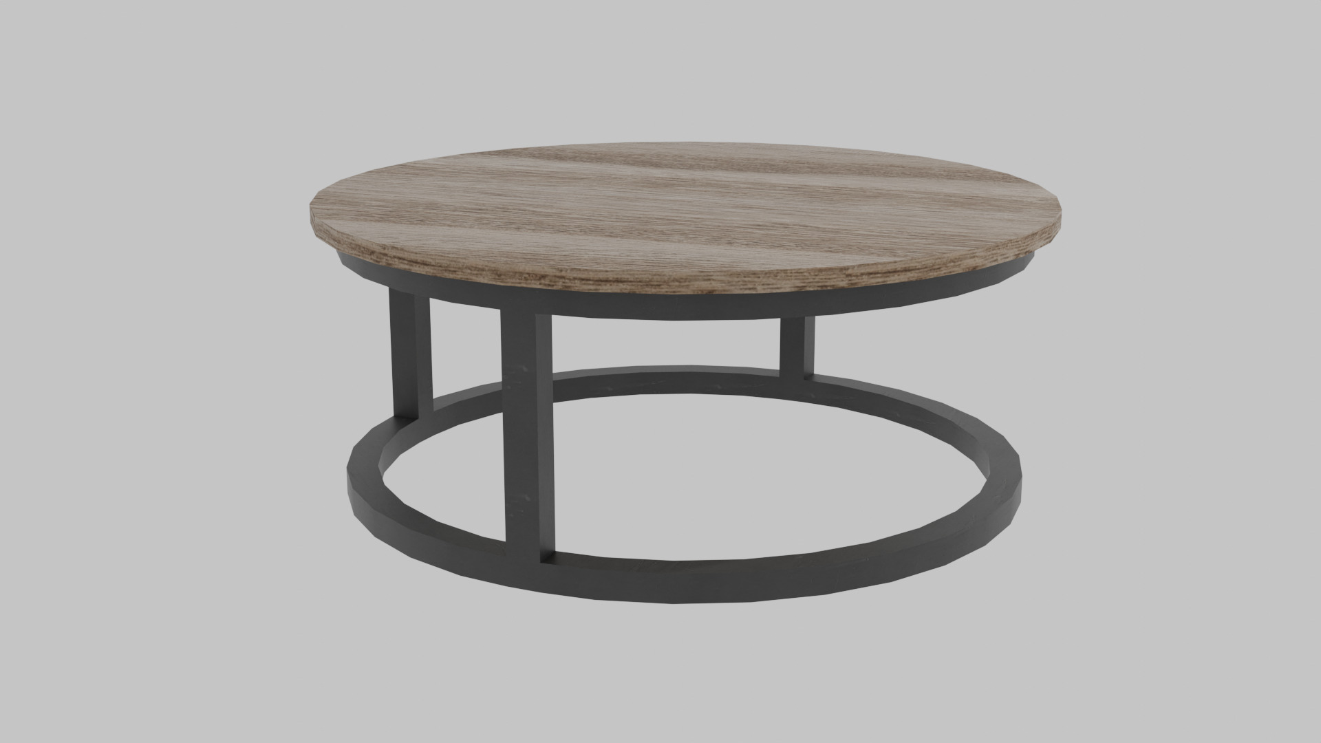 Coffee table Low-poly 3D model_1