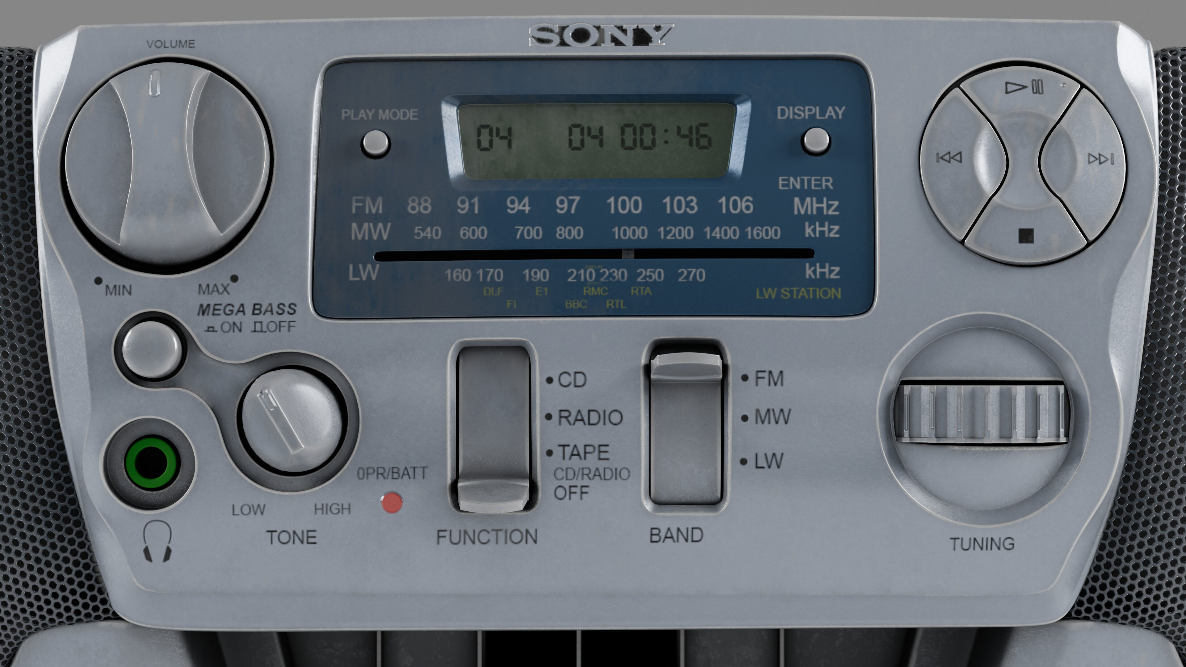 Sony CFD-V31L Cd Radio Cassette-Corder Vintage Condition 3D model_8