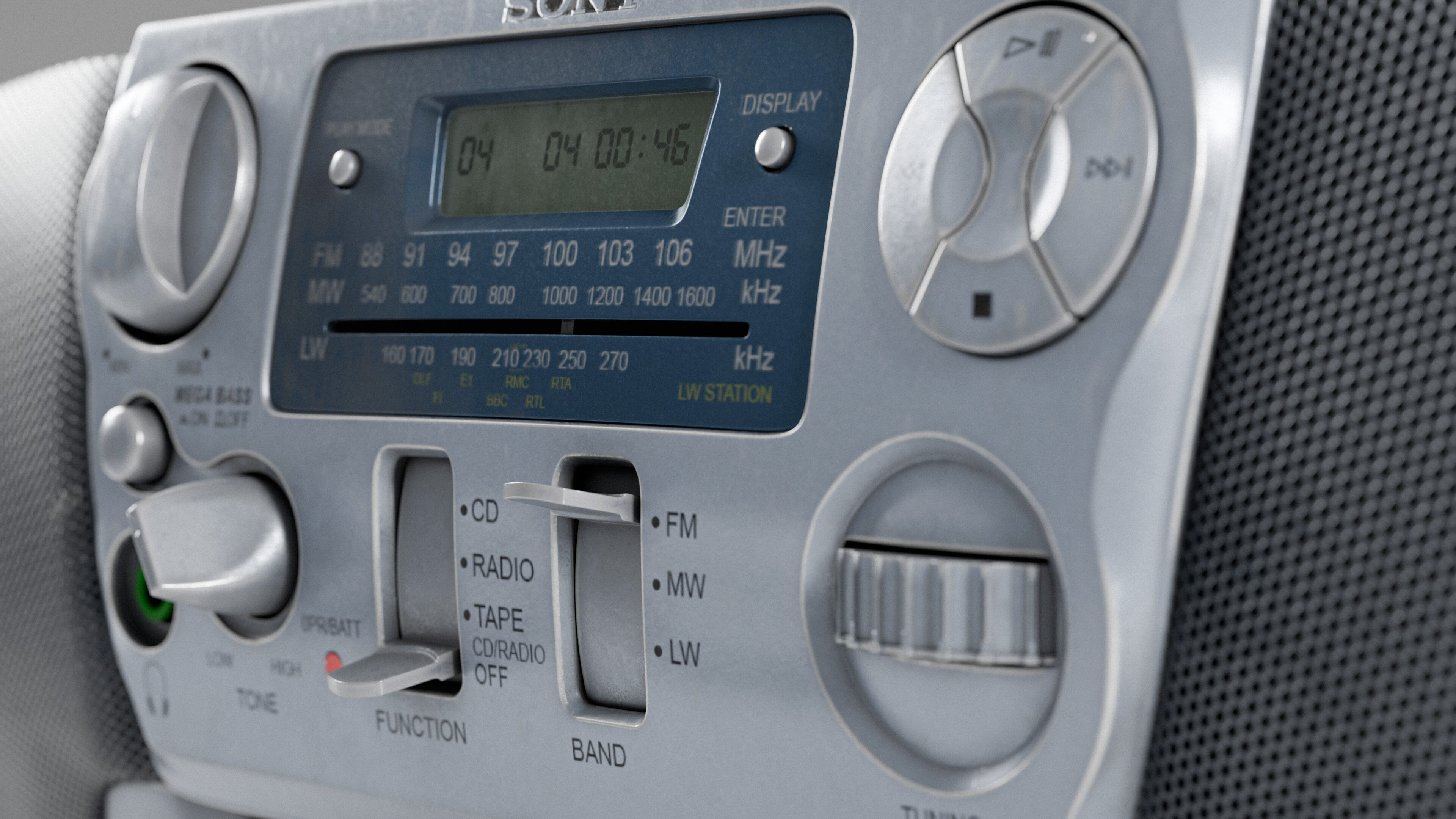 Sony CFD-V31L Cd Radio Cassette-Corder Vintage Condition 3D model_10