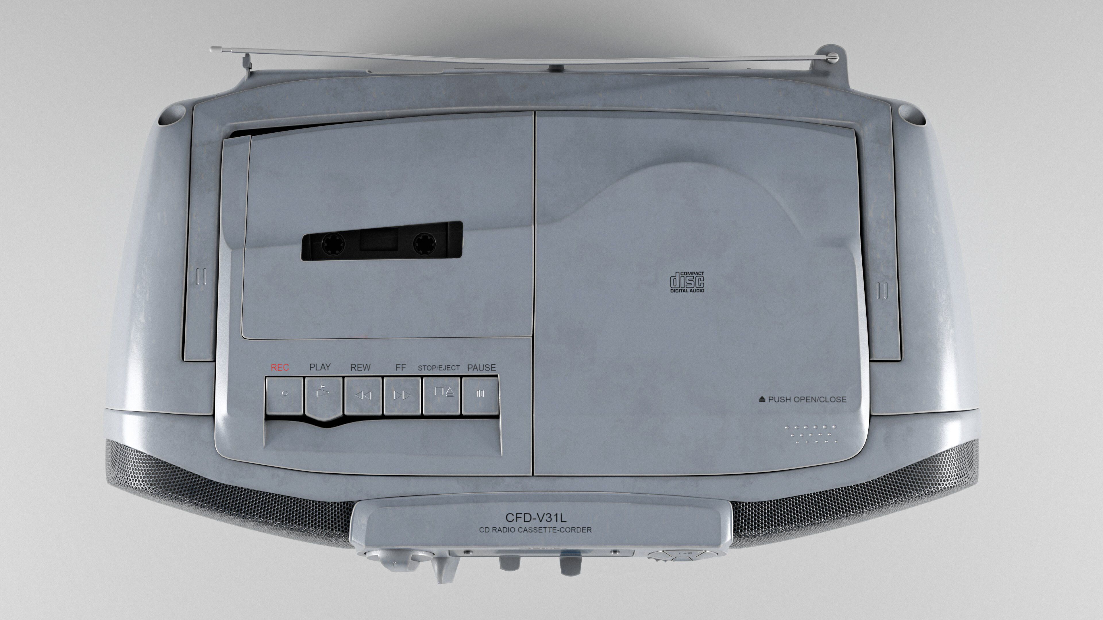 Sony CFD-V31L Cd Radio Cassette-Corder Vintage Condition 3D model_3