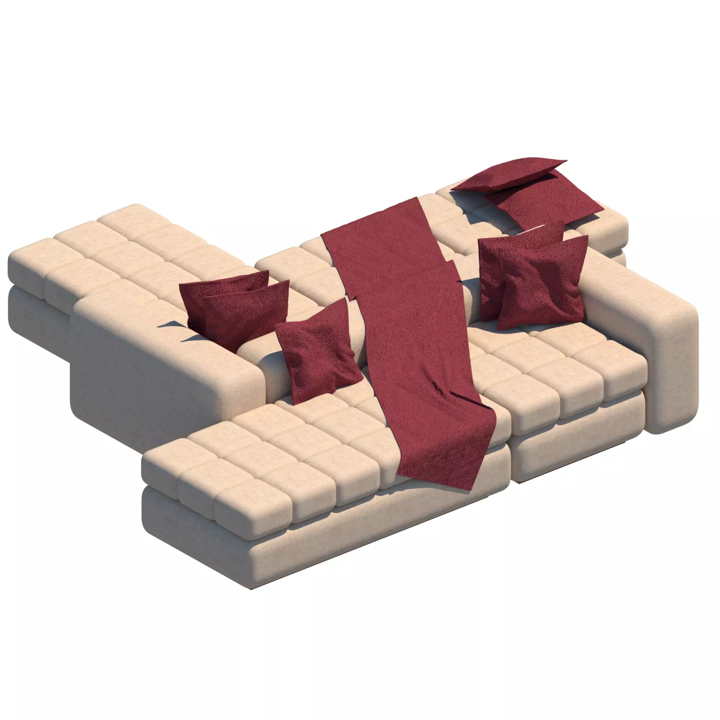 family sofa - Livingroom sofa - comfortable Free 3D model