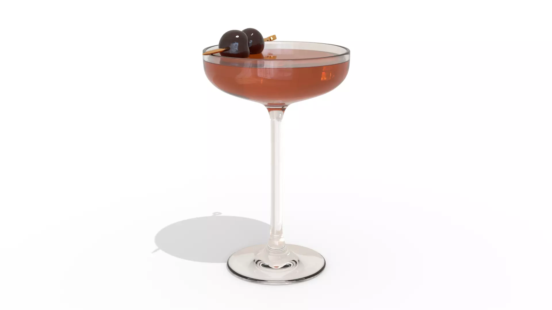 Manhattan Cocktail - with Cherries 3D model_0