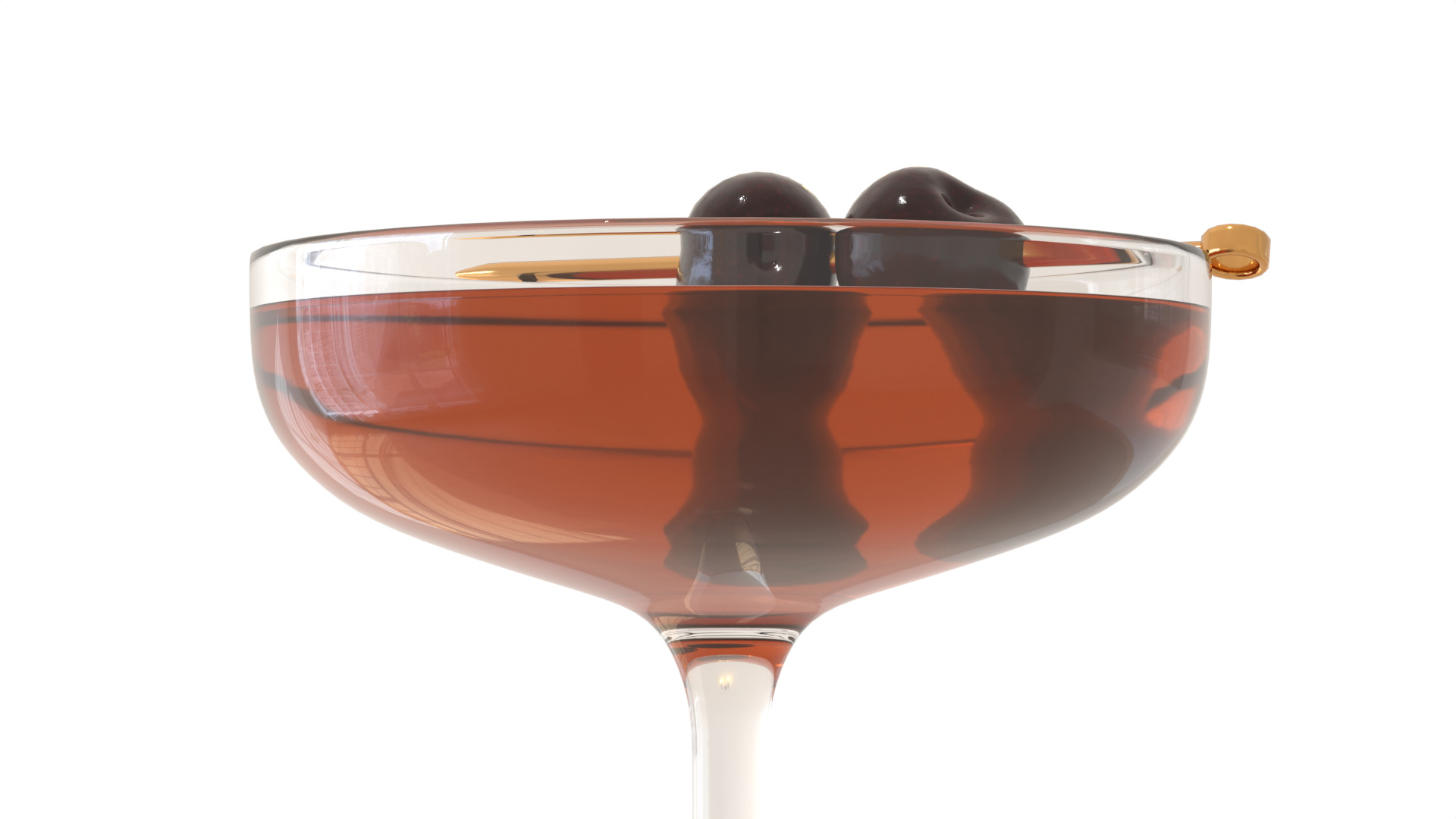 Manhattan Cocktail - with Cherries 3D model_2