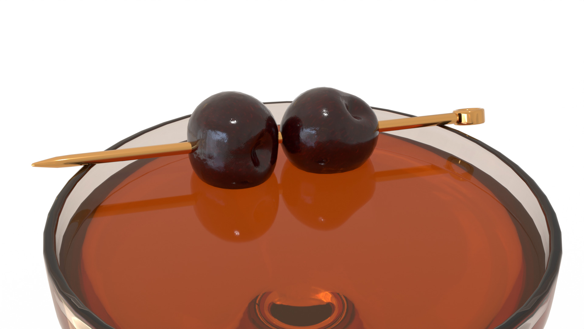 Manhattan Cocktail - with Cherries 3D model_1