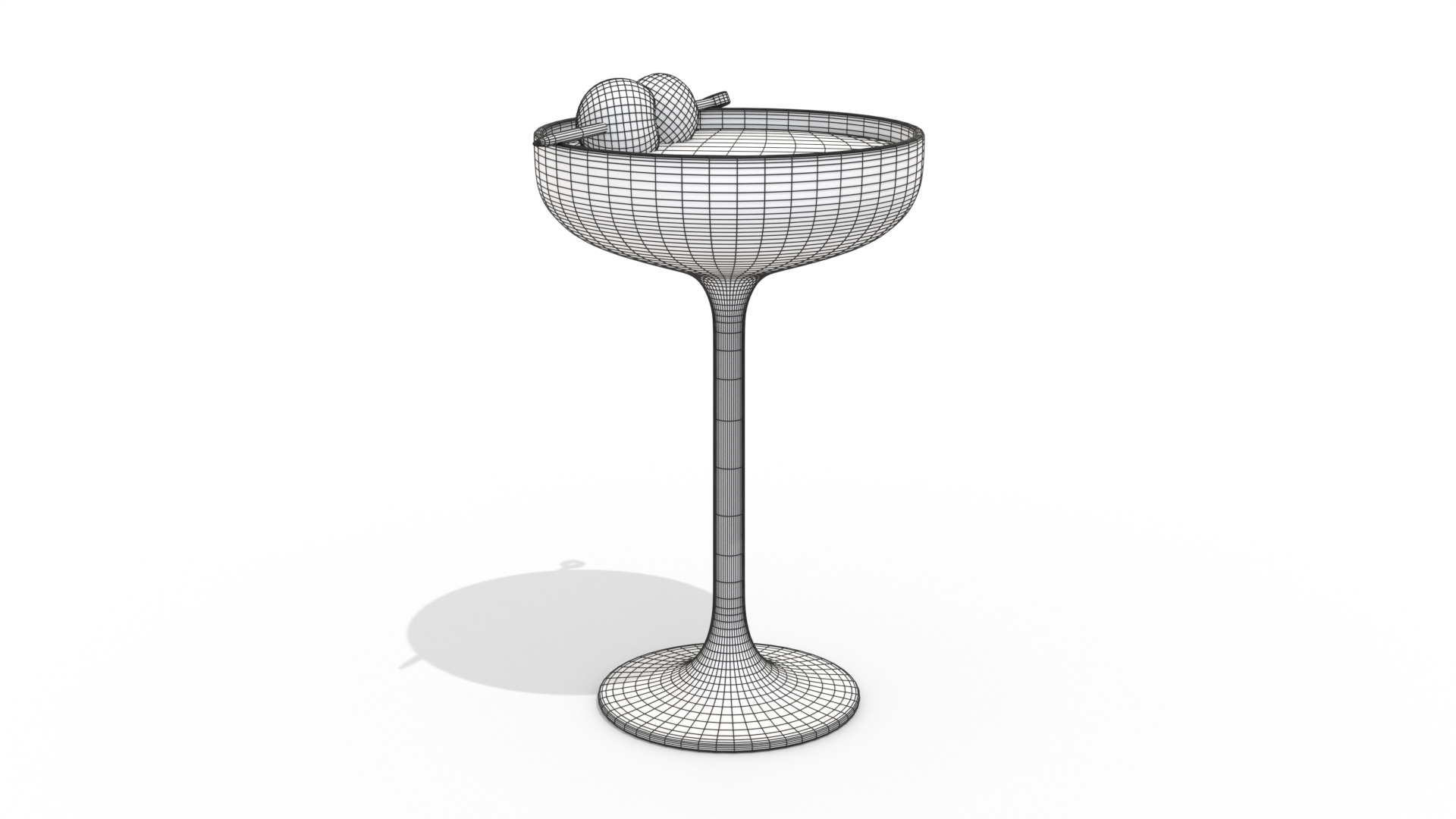 Manhattan Cocktail - with Cherries 3D model_5