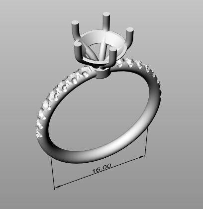 Ring wedding 3D print model_6