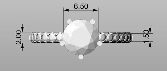 Ring wedding 3D print model_11