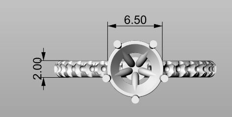 Ring wedding 3D print model_5