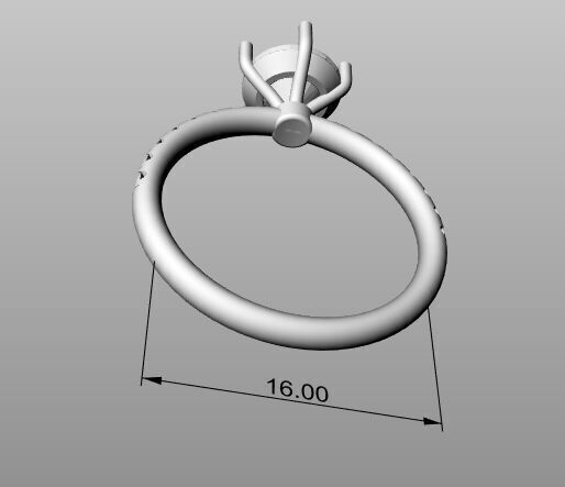 Ring wedding 3D print model_10