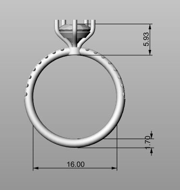 Ring wedding 3D print model_8