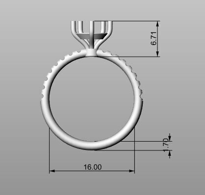 Ring wedding 3D print model_9