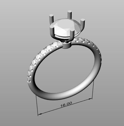 Ring wedding 3D print model_12