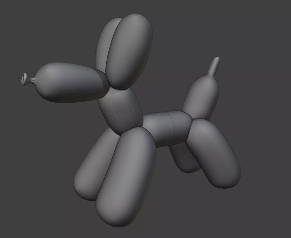 Interlocking Balloon Dog 3D print model_0