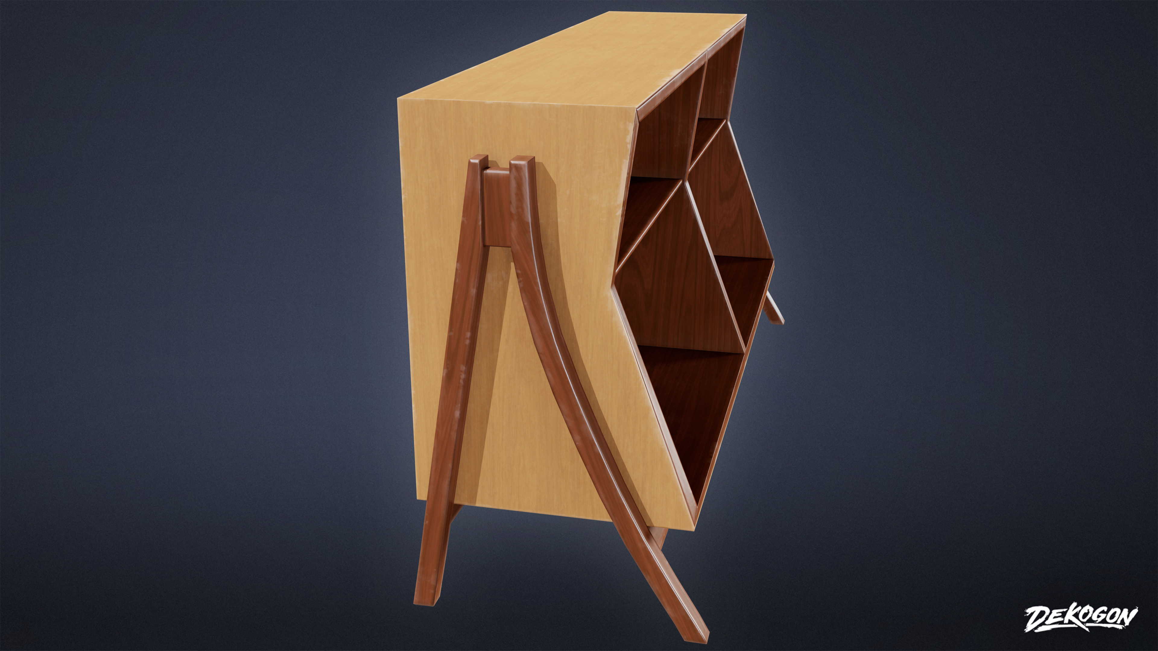 MIDCENTURY - Table 04 - LOW POLY Low-poly 3D model_2