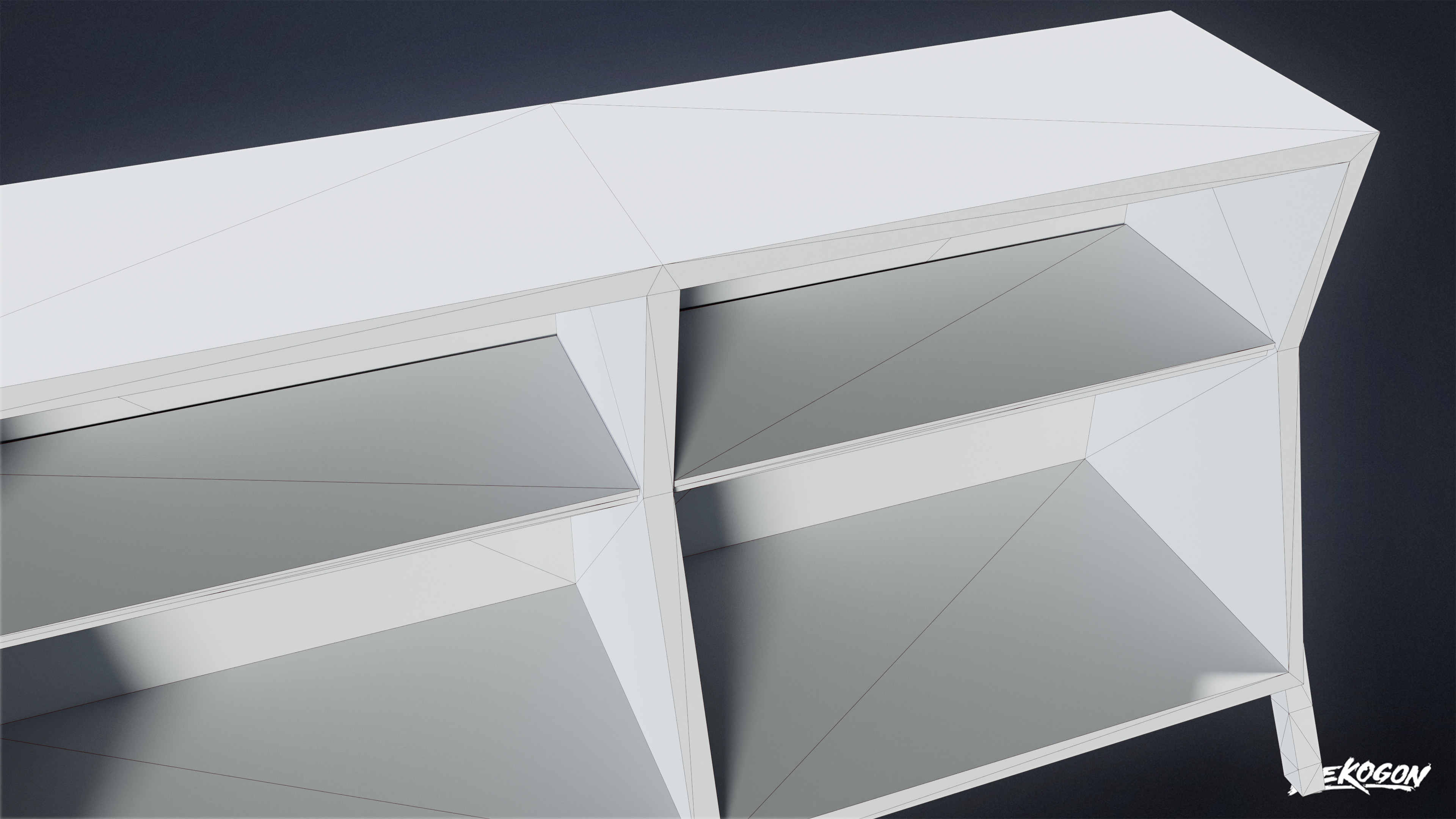 MIDCENTURY - Table 04 - LOW POLY Low-poly 3D model_7