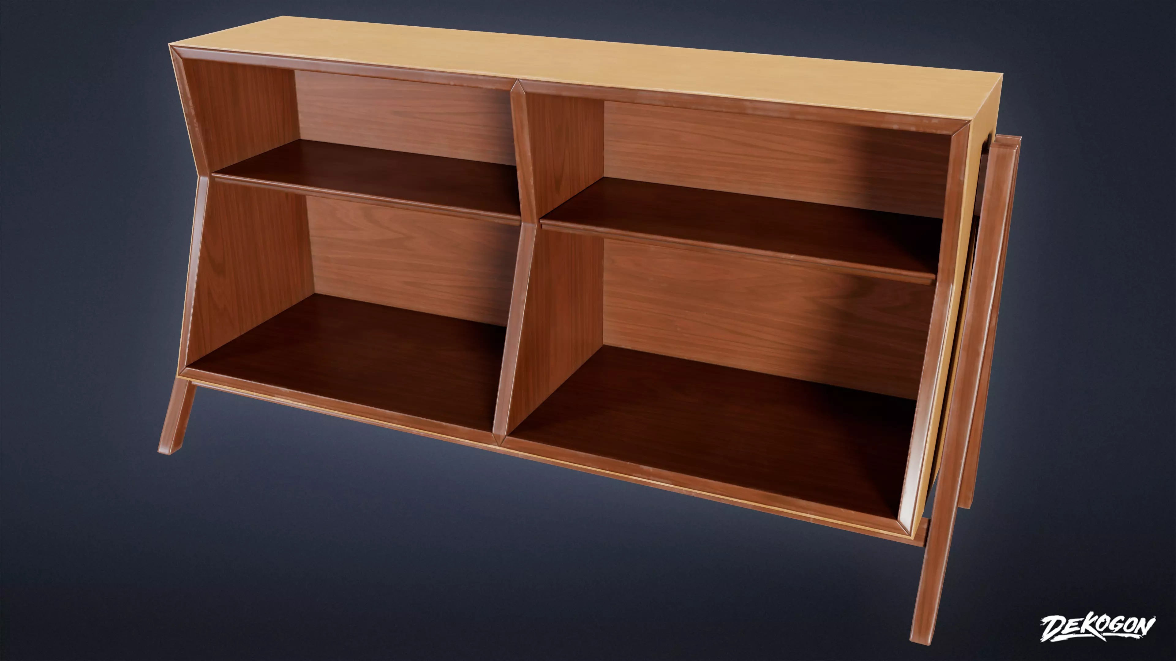 MIDCENTURY - Table 04 - LOW POLY Low-poly 3D model_0