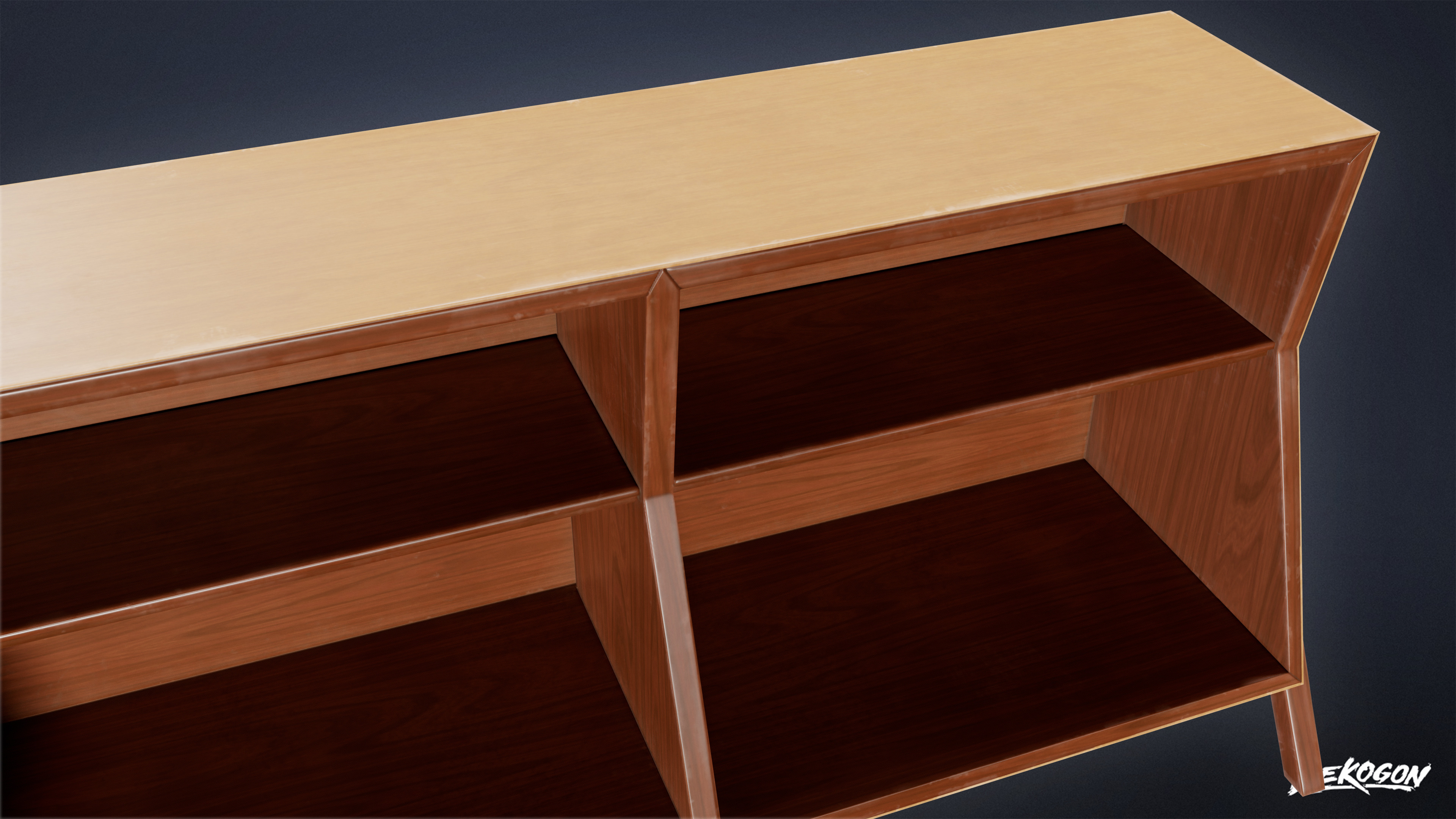 MIDCENTURY - Table 04 - LOW POLY Low-poly 3D model_6