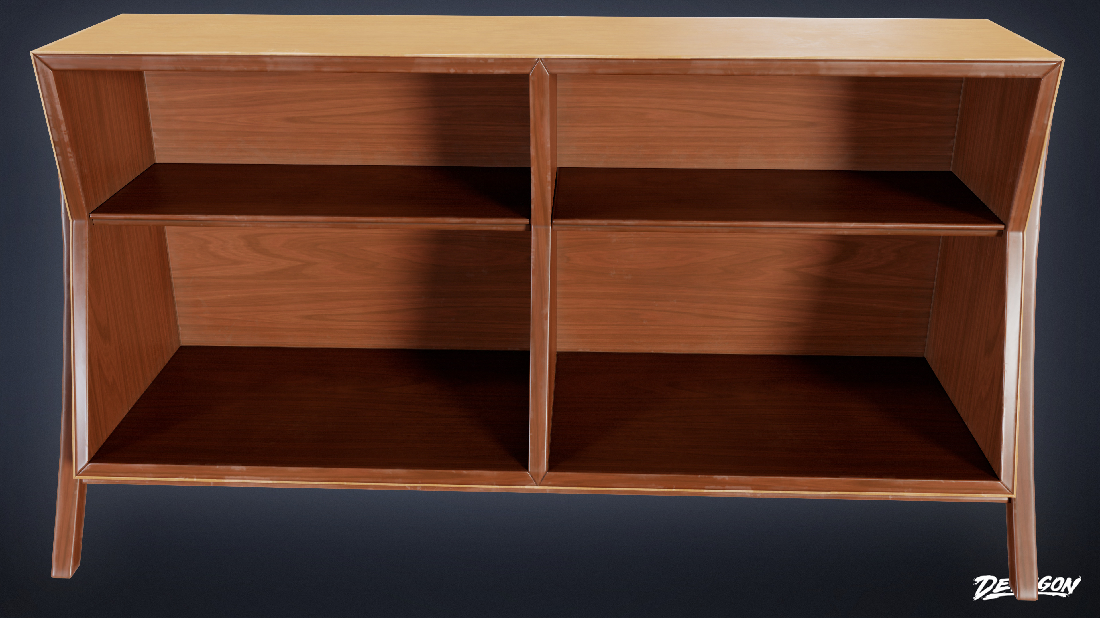 MIDCENTURY - Table 04 - LOW POLY Low-poly 3D model_1