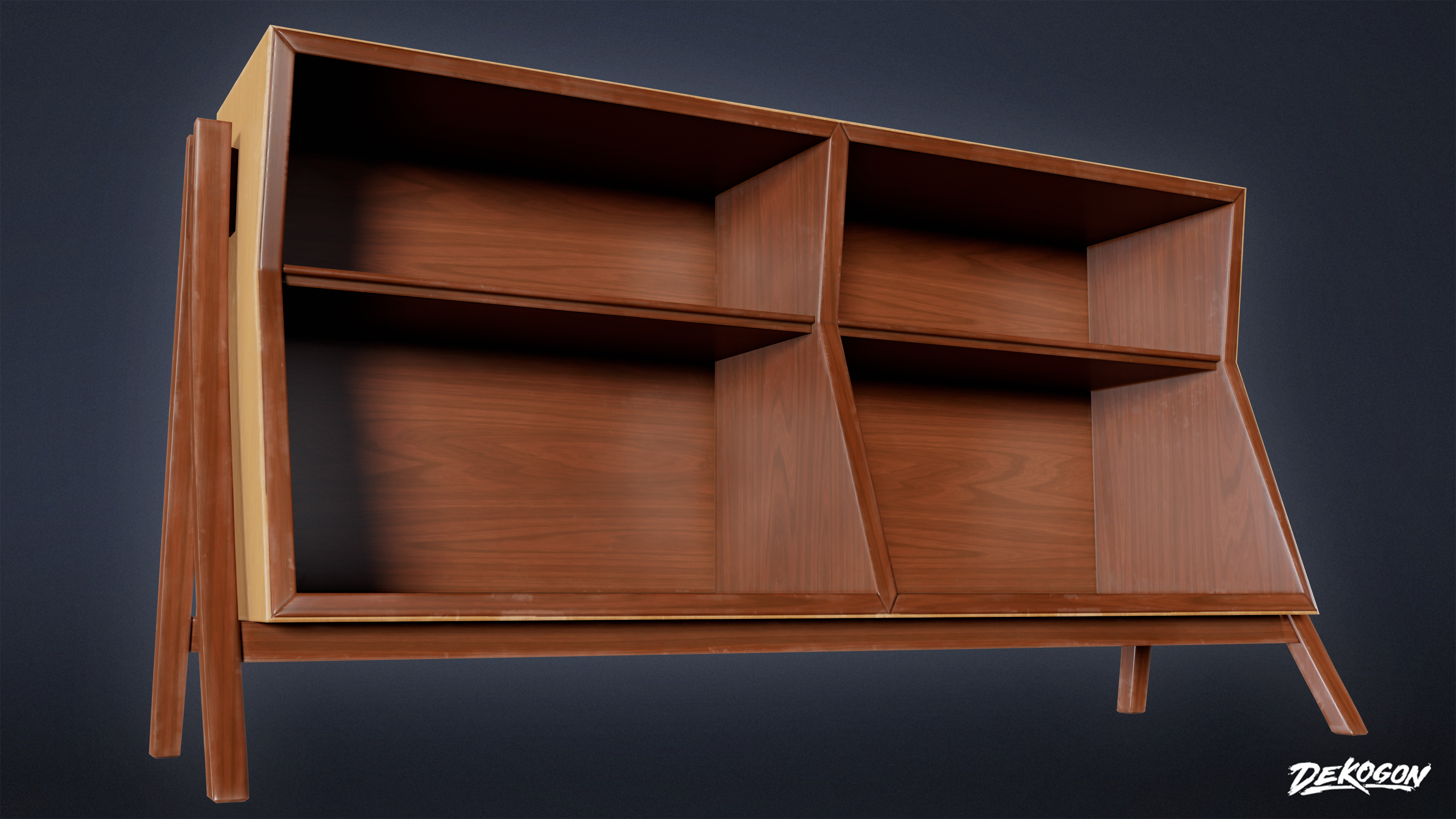 MIDCENTURY - Table 04 - LOW POLY Low-poly 3D model_5