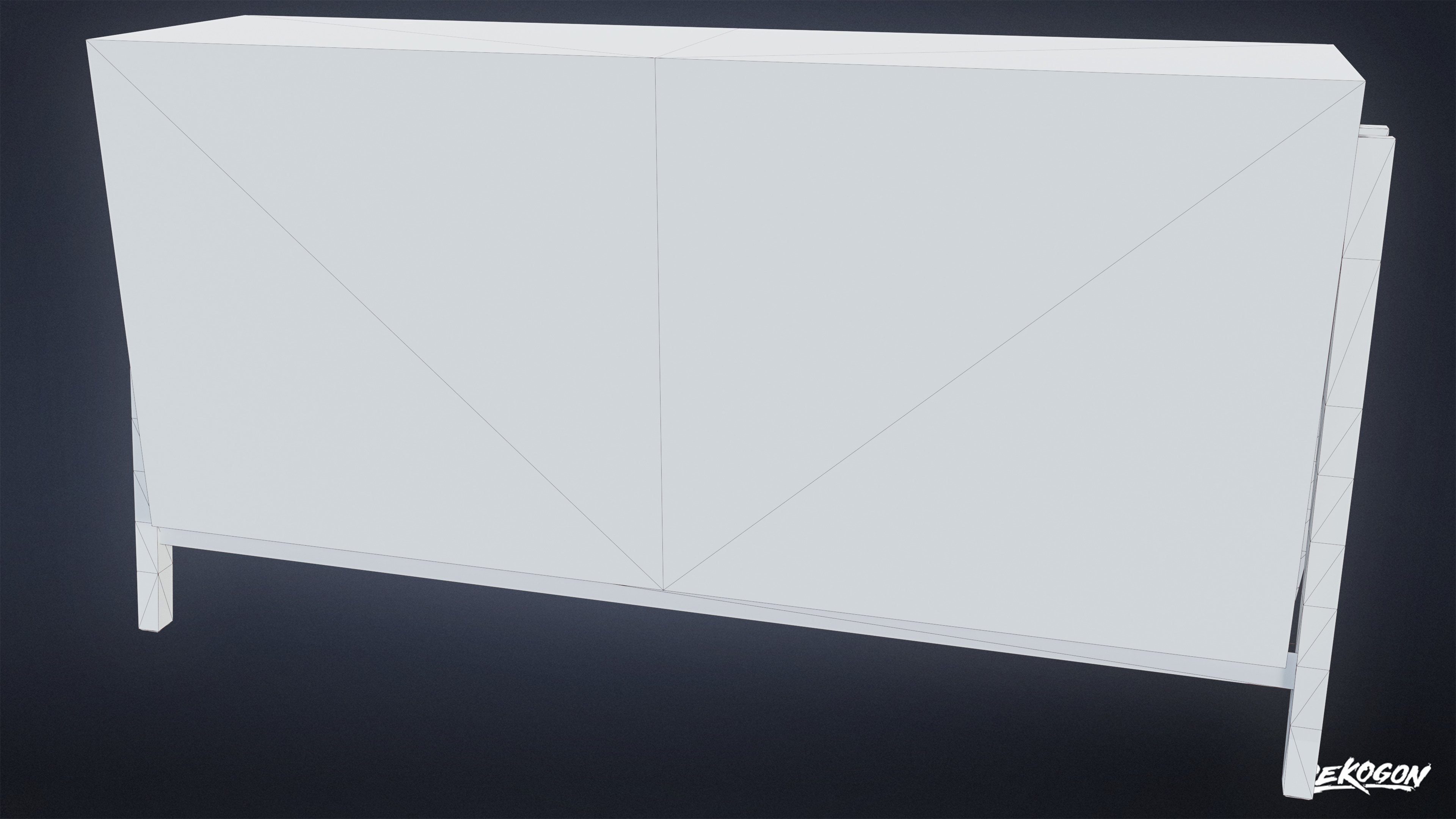 MIDCENTURY - Table 04 - LOW POLY Low-poly 3D model_9