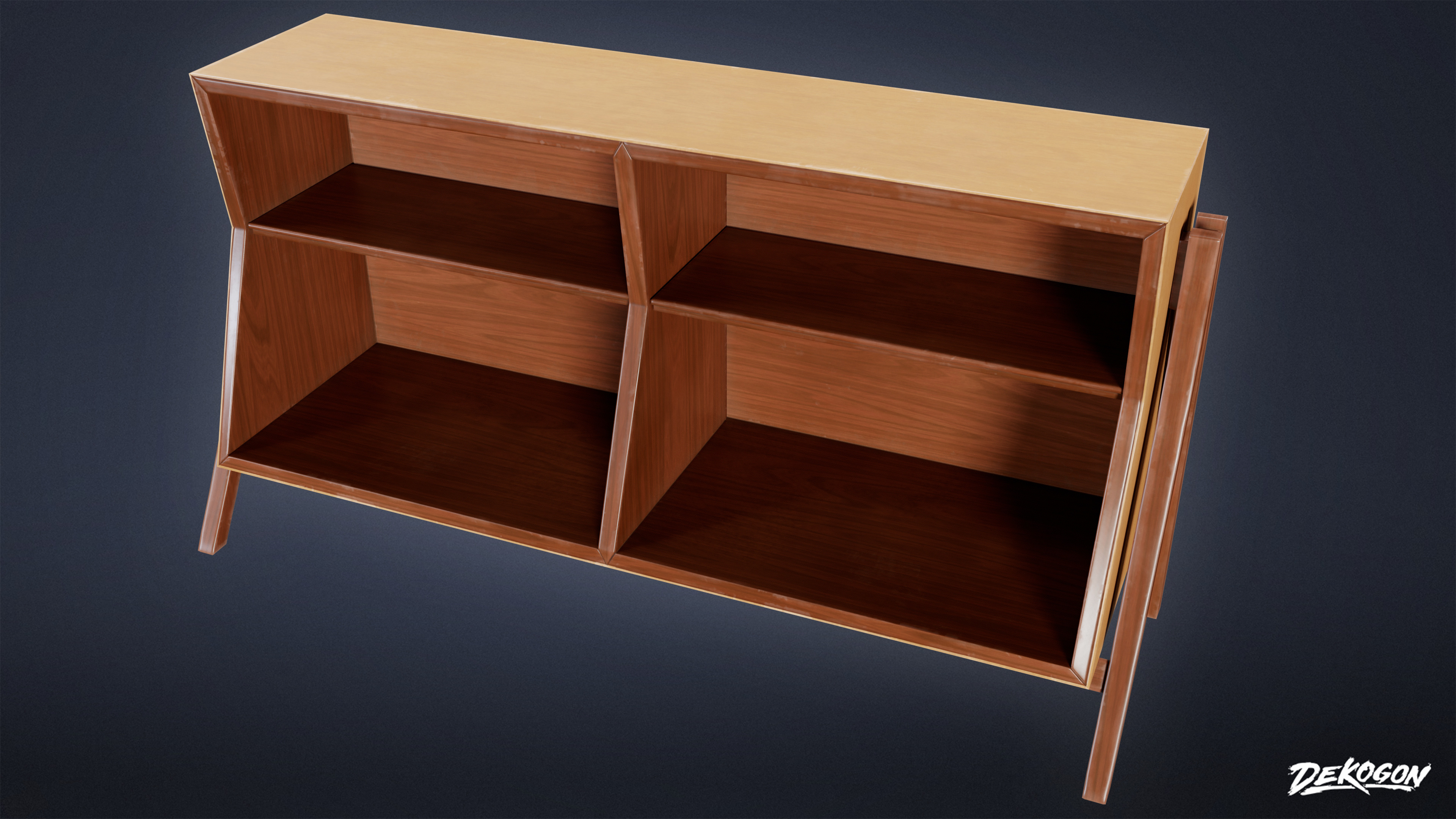 MIDCENTURY - Table 04 - LOW POLY Low-poly 3D model_4