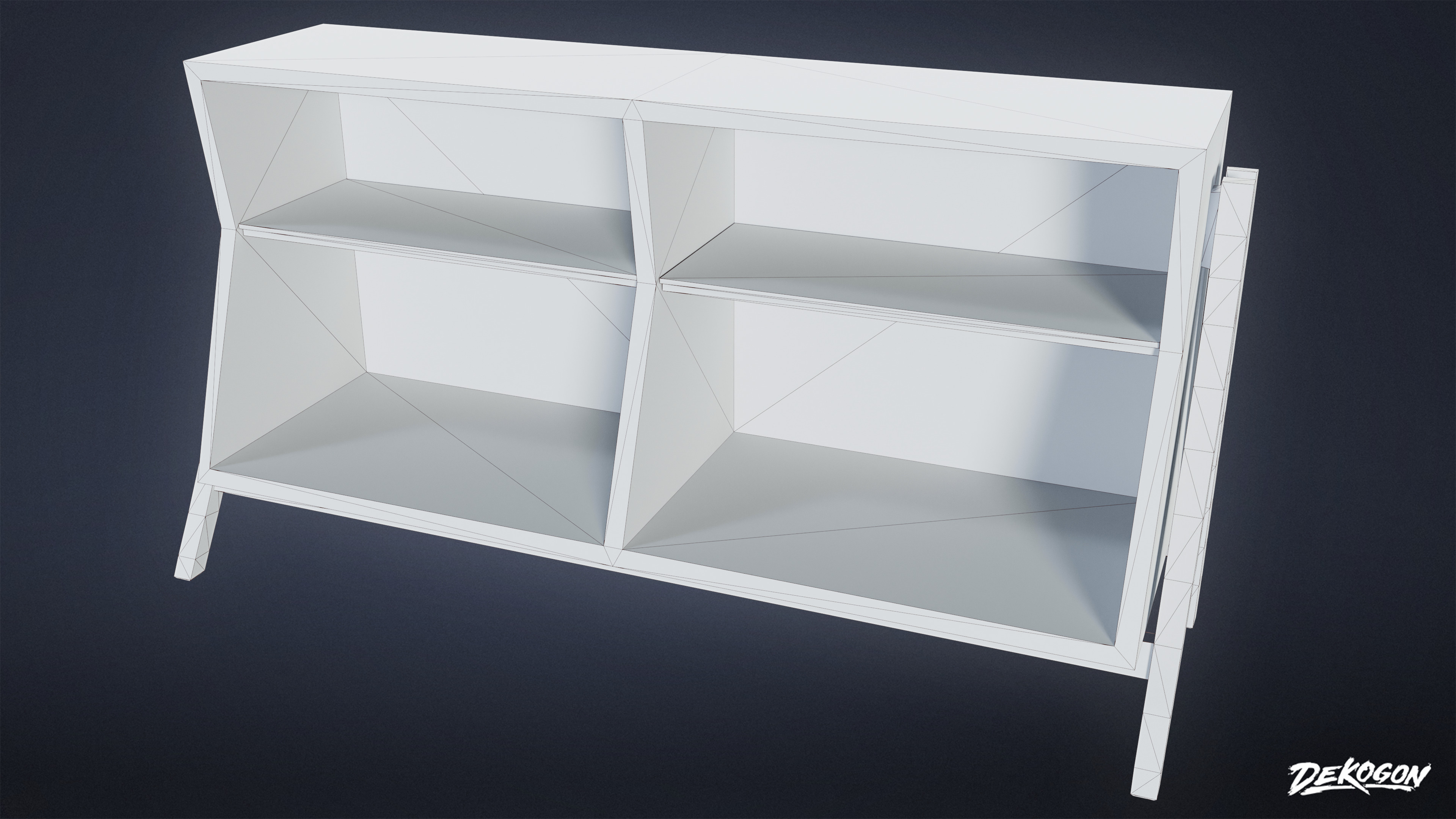 MIDCENTURY - Table 04 - LOW POLY Low-poly 3D model_8