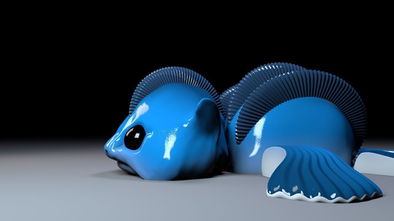 Articulated Catfish 3D print model_5