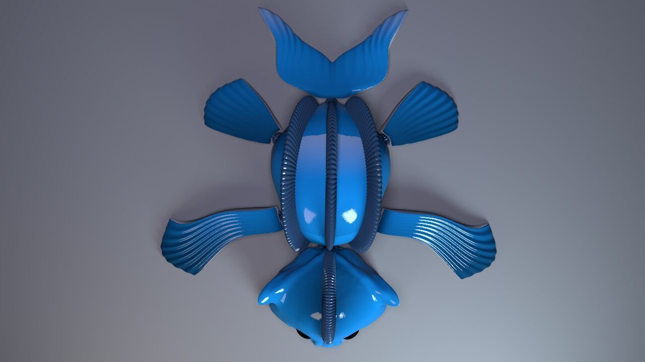 Articulated Catfish 3D print model_4