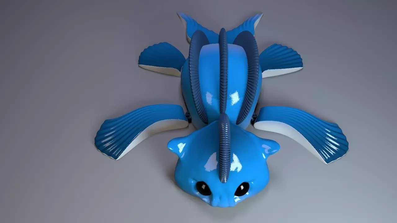 Articulated Catfish 3D print model_0