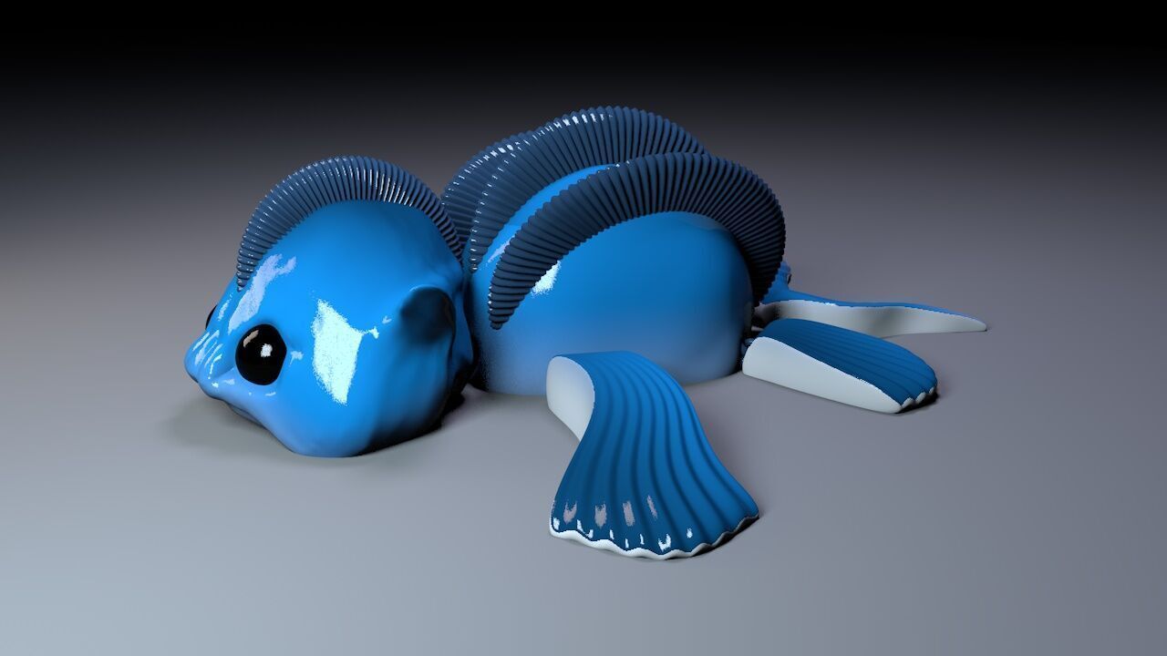 Articulated Catfish 3D print model_2