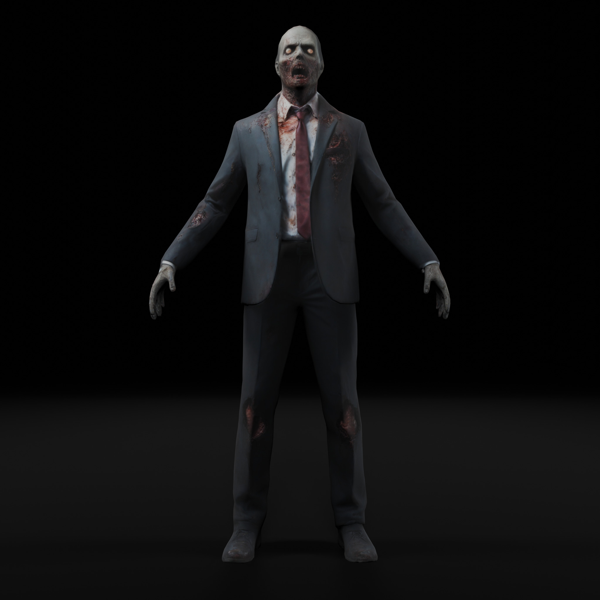 Zombie Businessman - Low Poly Rigged 3D Model Low-poly 3D model_3