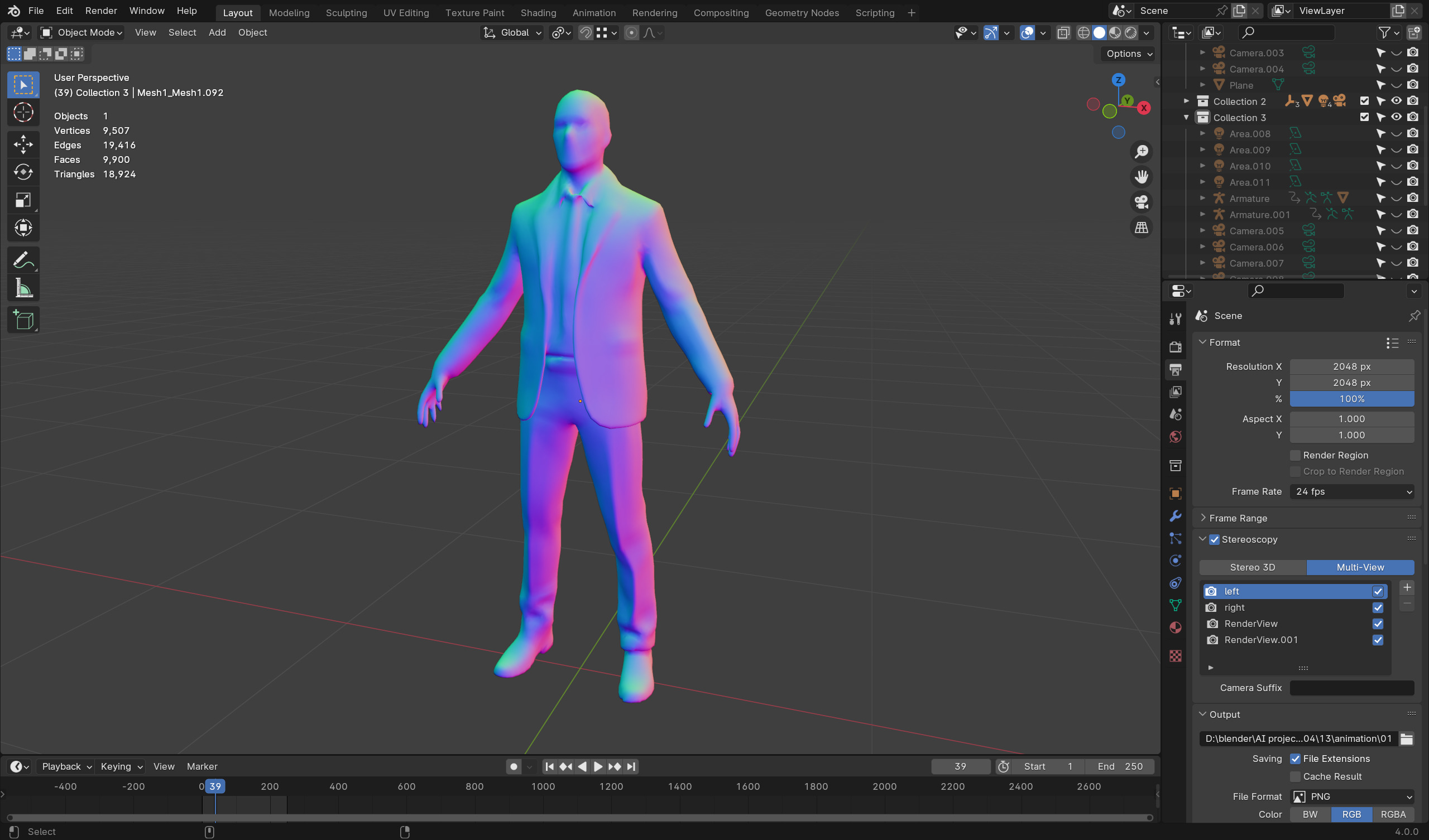 Zombie Businessman - Low Poly Rigged 3D Model Low-poly 3D model_8