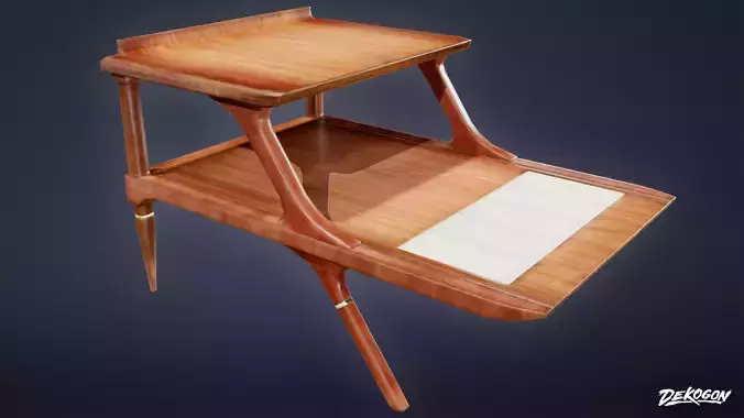MIDCENTURY - Table 06 - LOW POLY Low-poly 3D model