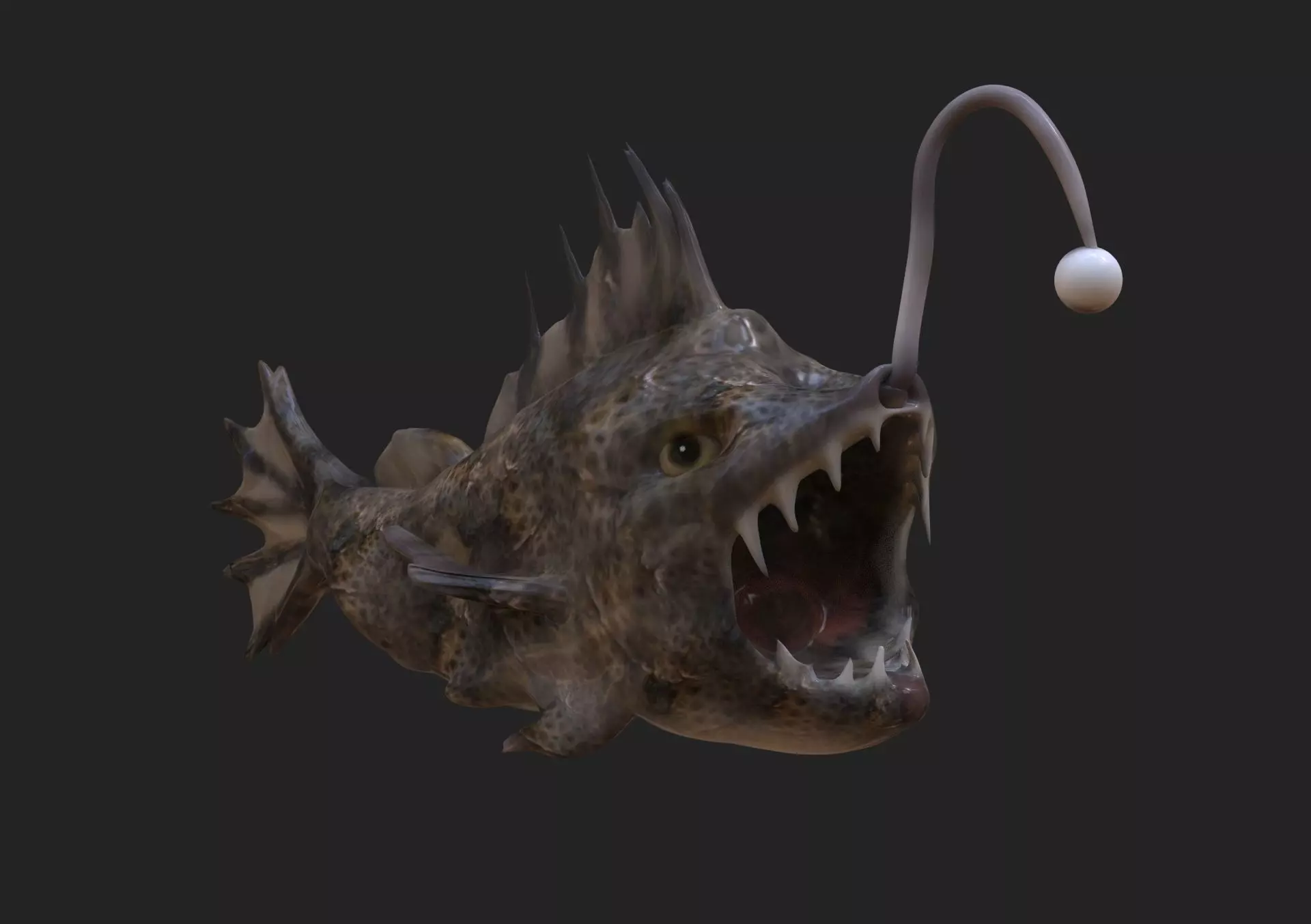 Devil Fish Low-poly 3D model_0