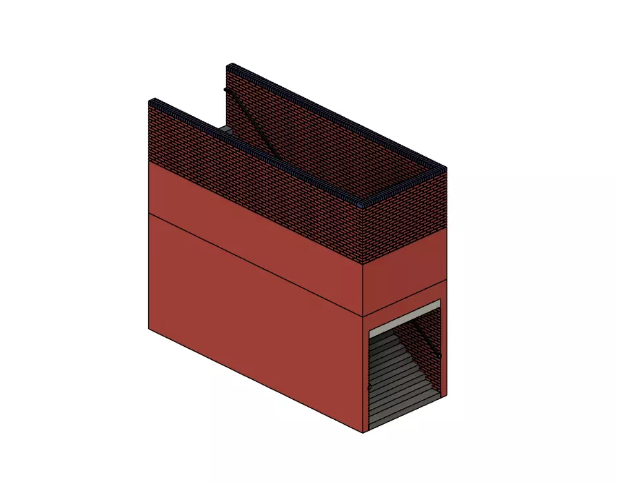 Model Railway Station Platform Brick Subway Steps V2 3D print model_0