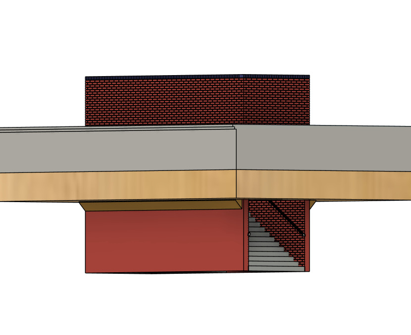 Model Railway Station Platform Brick Subway Steps V2 3D print model_7