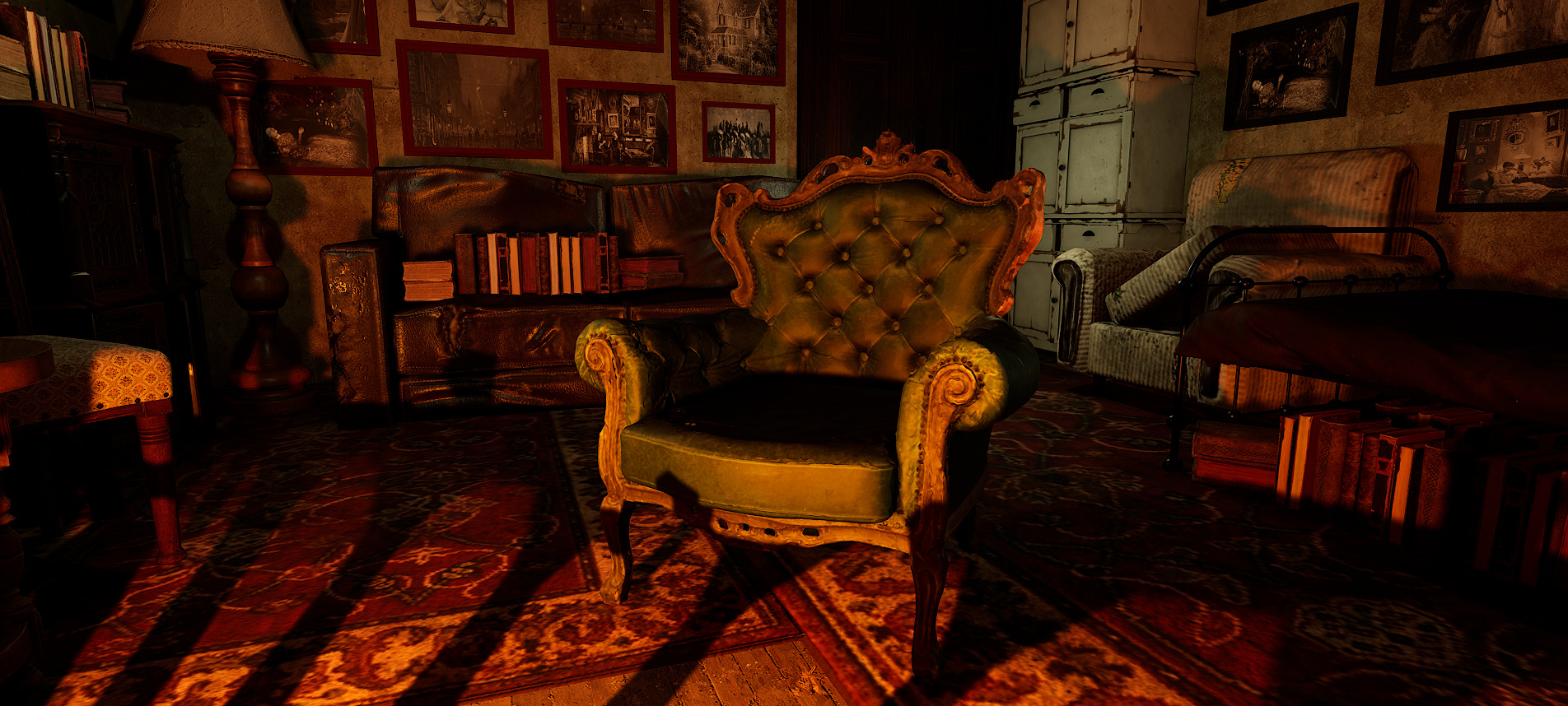 Victorian Nostalgia A Cozy Vintage Room Timeless Elegance 3D model_16