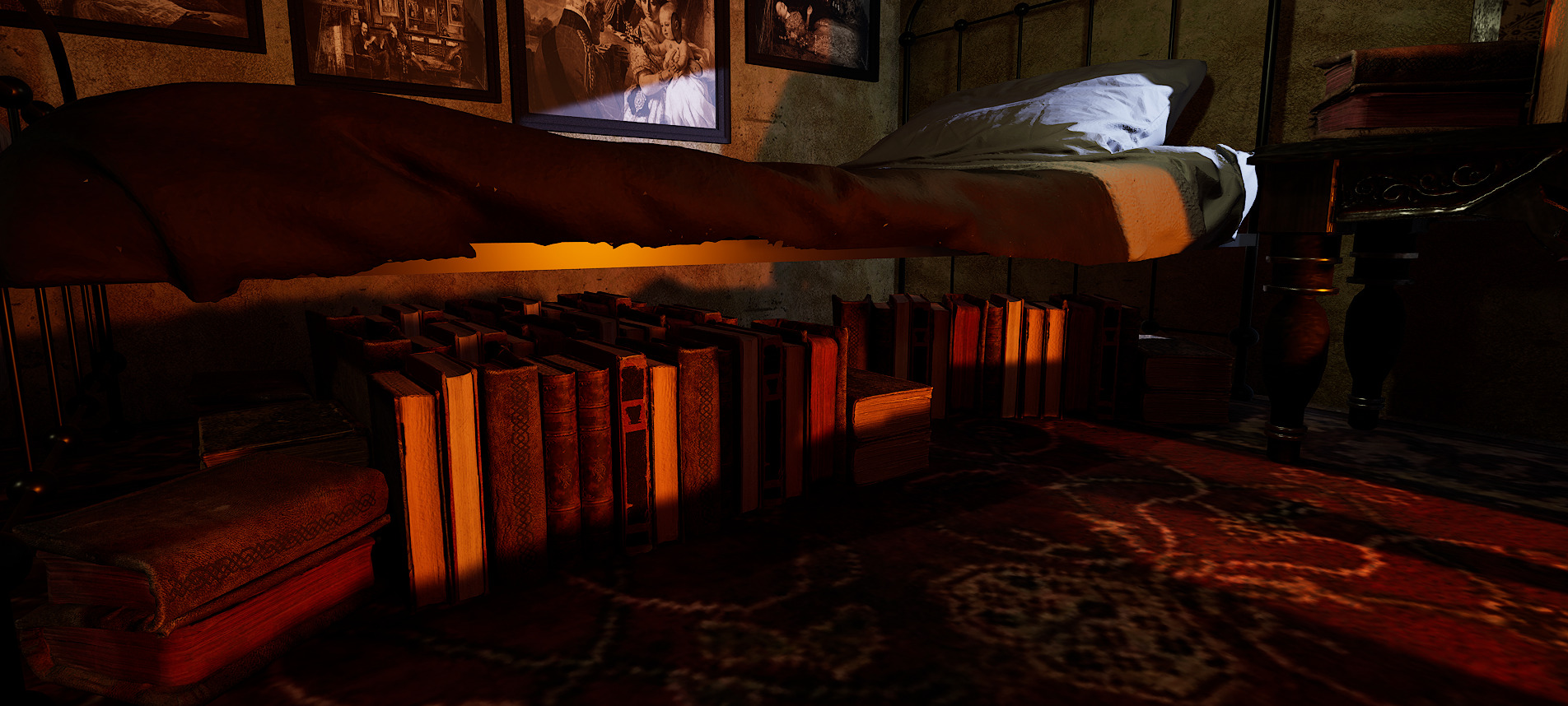 Victorian Nostalgia A Cozy Vintage Room Timeless Elegance 3D model_12