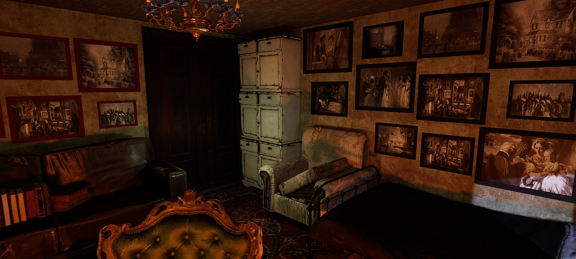 Victorian Nostalgia A Cozy Vintage Room Timeless Elegance 3D model_3