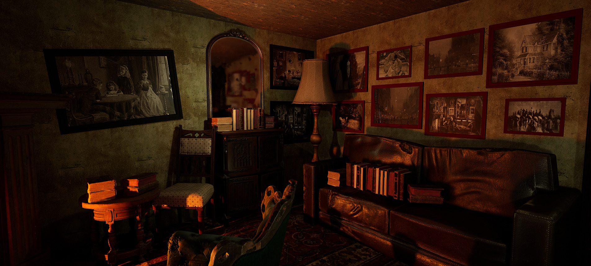 Victorian Nostalgia A Cozy Vintage Room Timeless Elegance 3D model_6