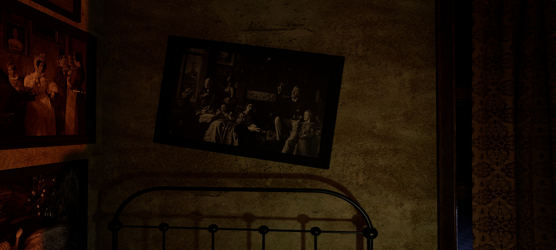 Victorian Nostalgia A Cozy Vintage Room Timeless Elegance 3D model_14