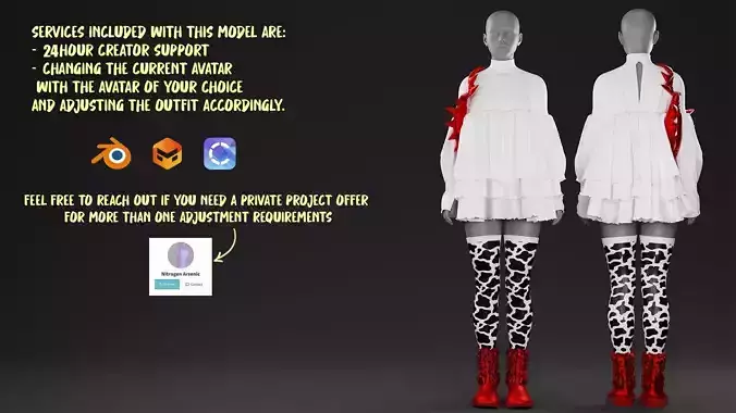 Oversize Optic White Dress With Red boots and Spiked Tote