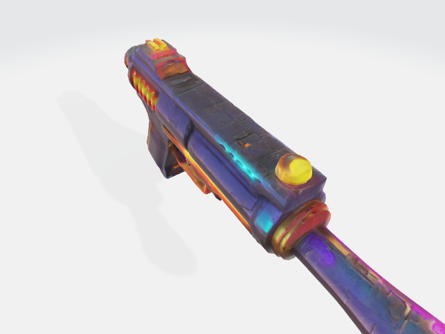 scifi pistol  Low-poly 3D model_3