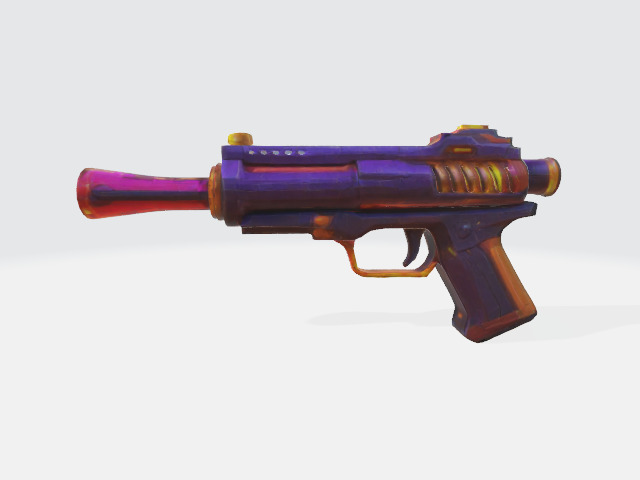 scifi pistol  Low-poly 3D model_2