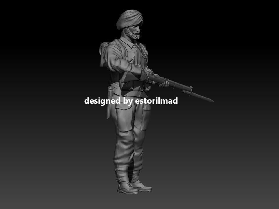 WW2 SOLDADO INDIO MONTECASSINO 3D print model_1