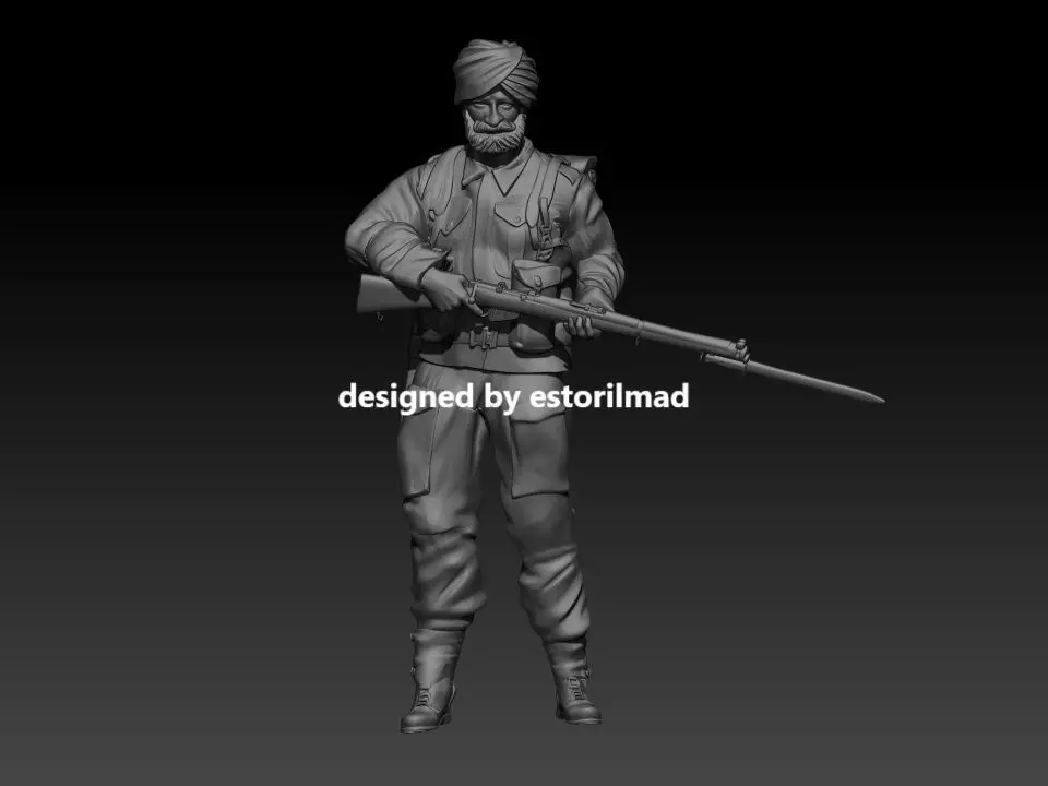 WW2 SOLDADO INDIO MONTECASSINO 3D print model_0