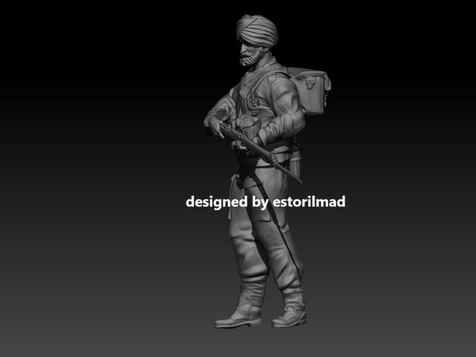 WW2 SOLDADO INDIO MONTECASSINO 3D print model_2