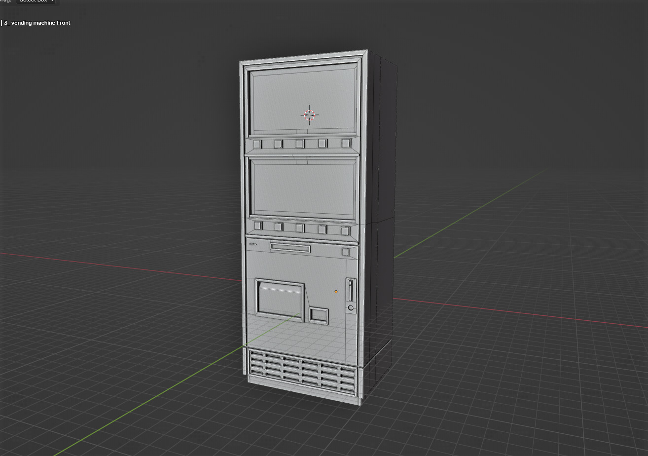 1-64 Scale 90s Japanese vending machine 3D print model_8