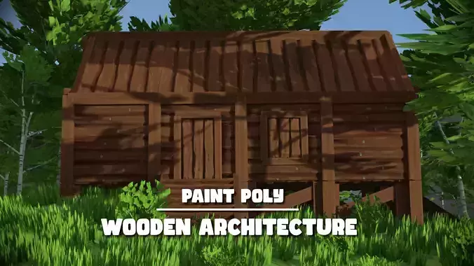 Paint Poly - Wooden Architecture - Game Ready