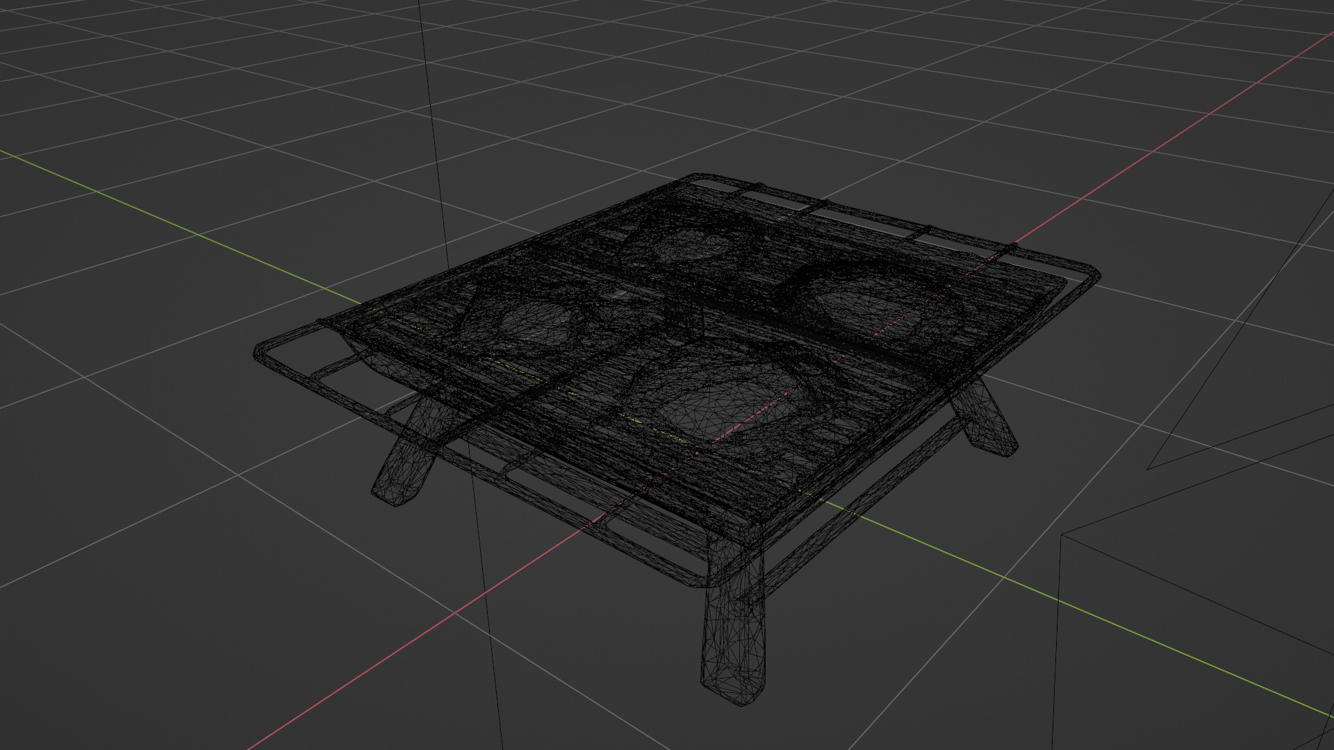 barbeque Low-poly 3D model_7